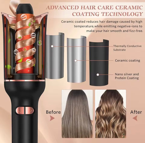 Rotative hair curler